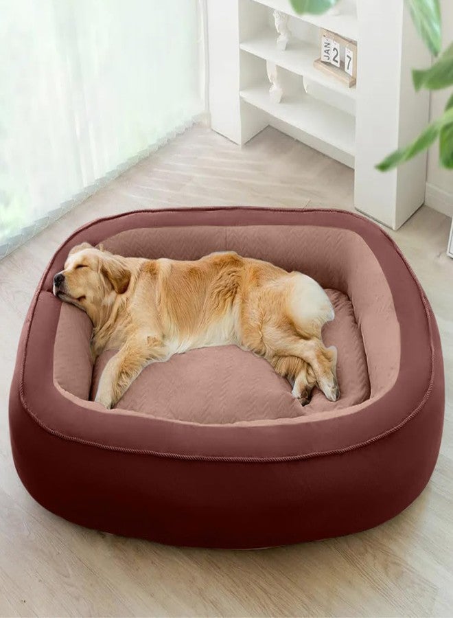 DRILLY Grade A++ Fur 4XL Dog Bed for Extra Large Dogs Washable-Orthopedic Big Dog Beds | Big Breed | | Giant Human Dog Bed (4XL) - Image 1